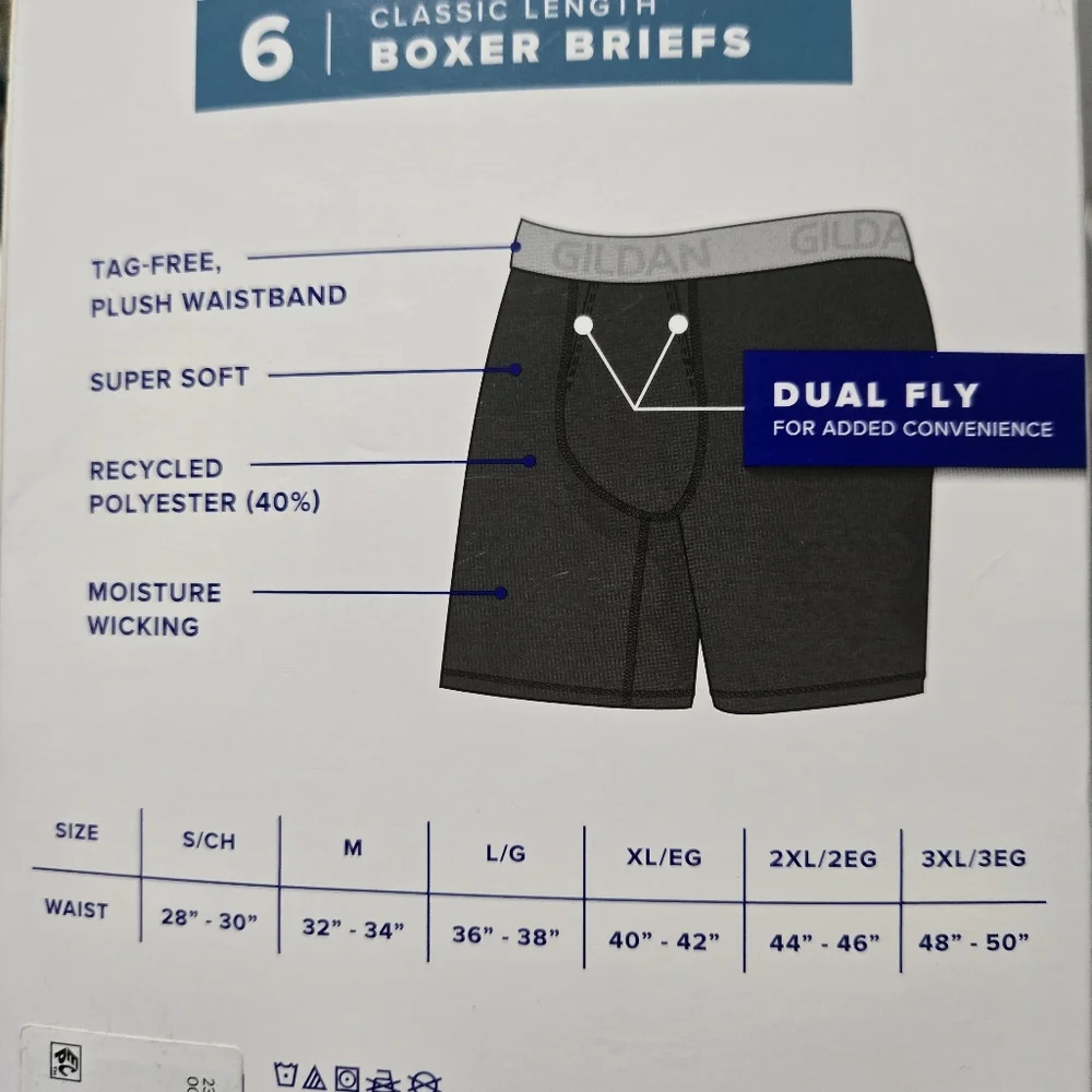 NWT Gildan SoftStyle Men's Boxer Briefs - Picture 3 of 3